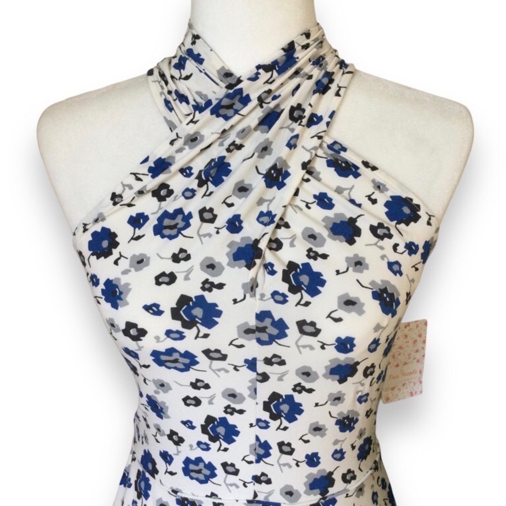 🎉HP🎉 FREE PEOPLE Crisscross Halter Floral Mini Dress – Small – NWT - Picture 4 of 15